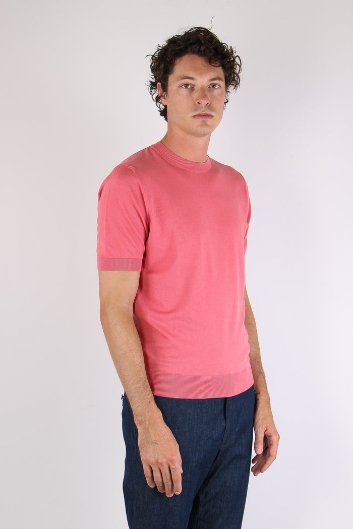 Maglia Girocollo M/m Cotone Rosa-6