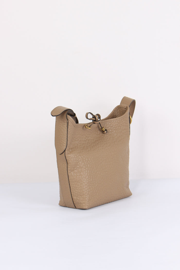 Carla Hobo Tracolla Pelle Martellata Taupe-6