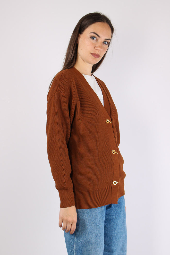 Cardigan Bottoni Gioiello Sigaro-7