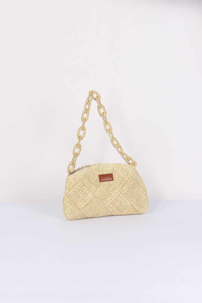 Pochette Rafia Manico Catena Corda-7