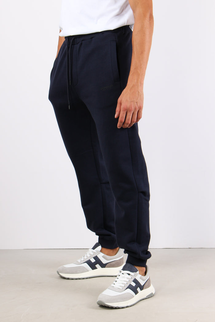 Pantalone Felpa Logo Blu-4