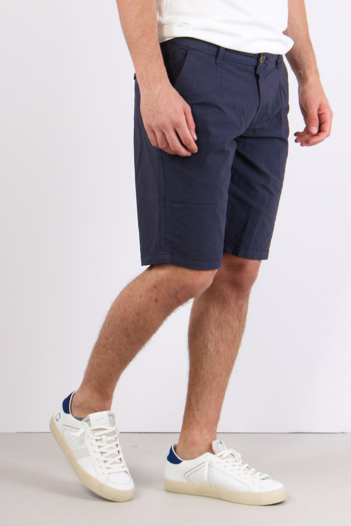 Bermuda Cotone Leggero Pence Navy-4