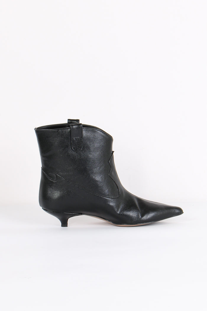 Stivale Effetto Texano Nero