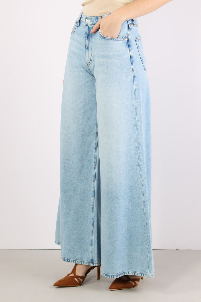 Jeans Flare Ampio Denim Medio-5