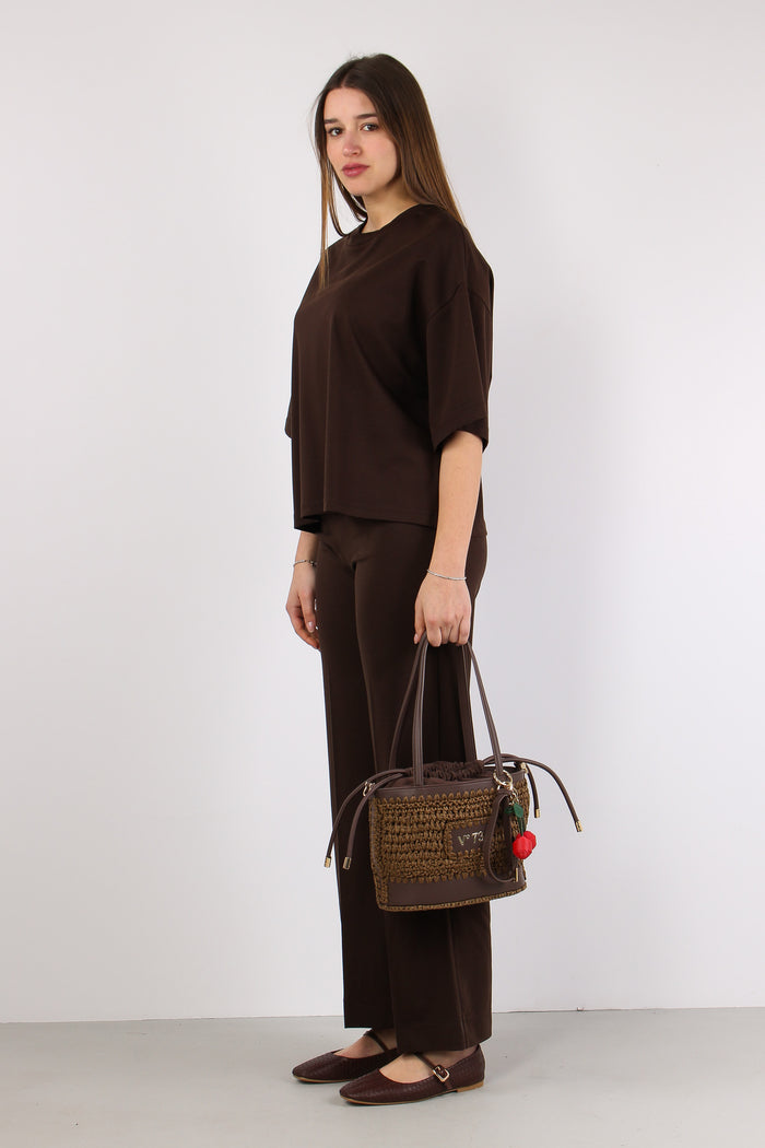 Pantalone Fluido Slim Moro-5