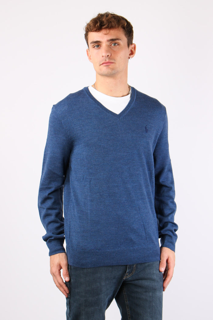 Maglia Scollo V Merinos Rustic Navy-4