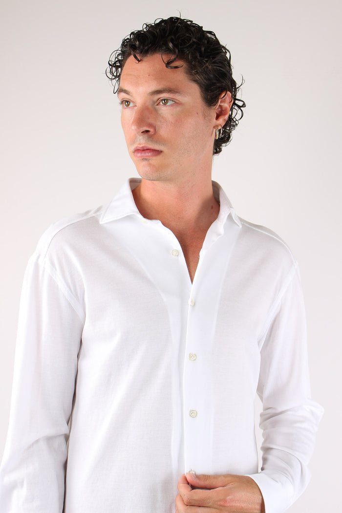 Camicia Piquet Bianco-7