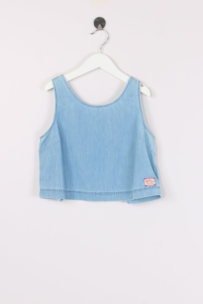 Top Incrocio Dietro Denim
