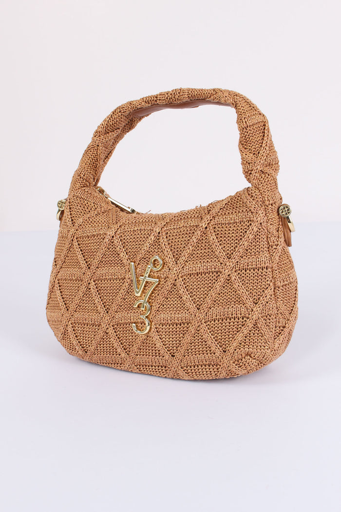 Dalia Mini Hobo Intreccio Croc Cuoio-4