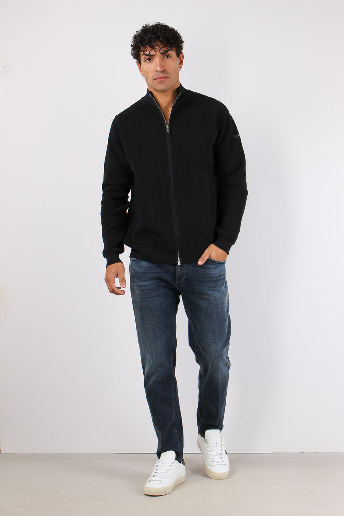 Maglia Full Zip Tricotech Black