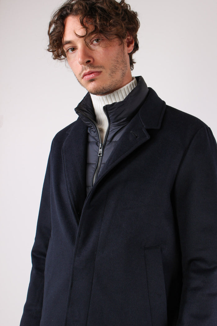 Cappotto Interno Piuma Blu Prussia-8