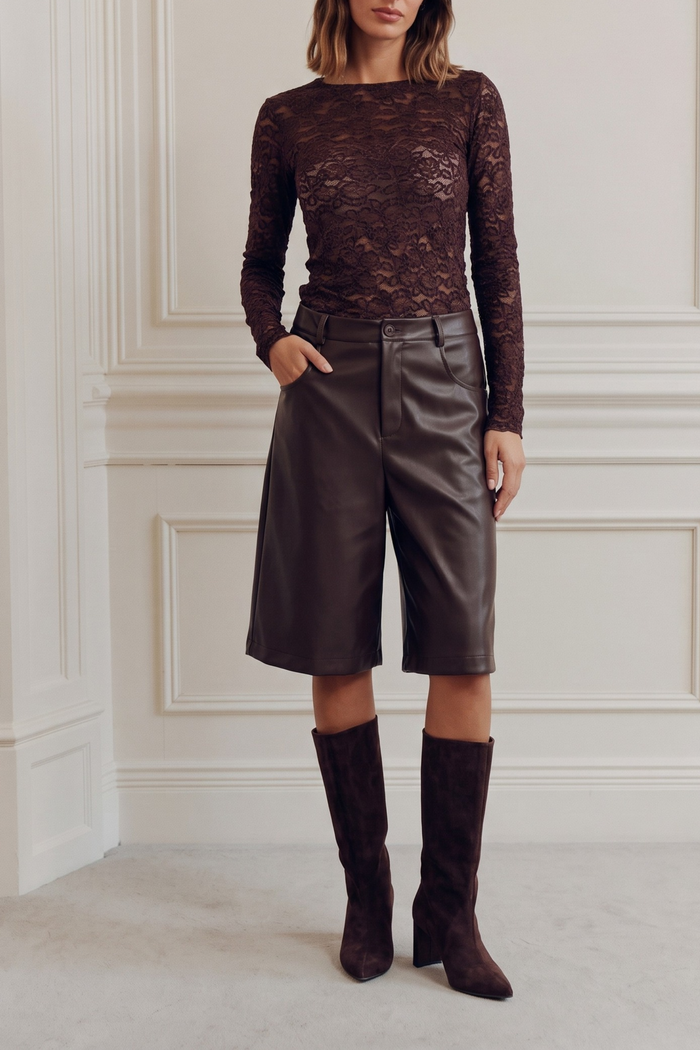 T-shirt M/l Pizzo Ciniglia Moro