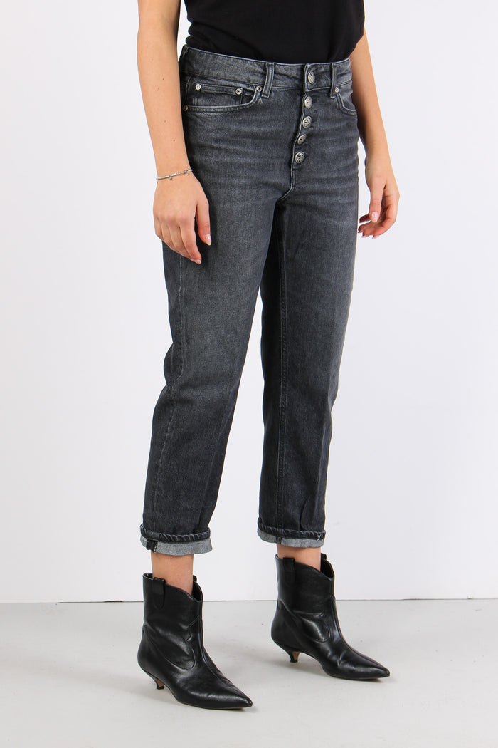 Koons Denim Bottone Gioiello Nero-7