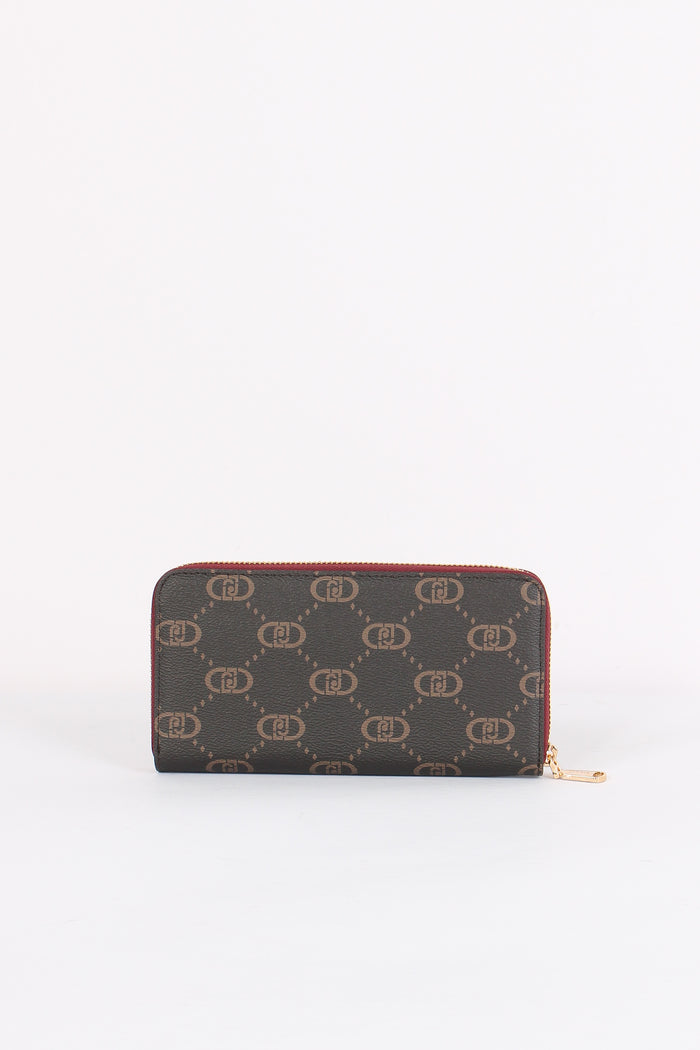 Portafoglio Zip Around Grande Red Wine-3