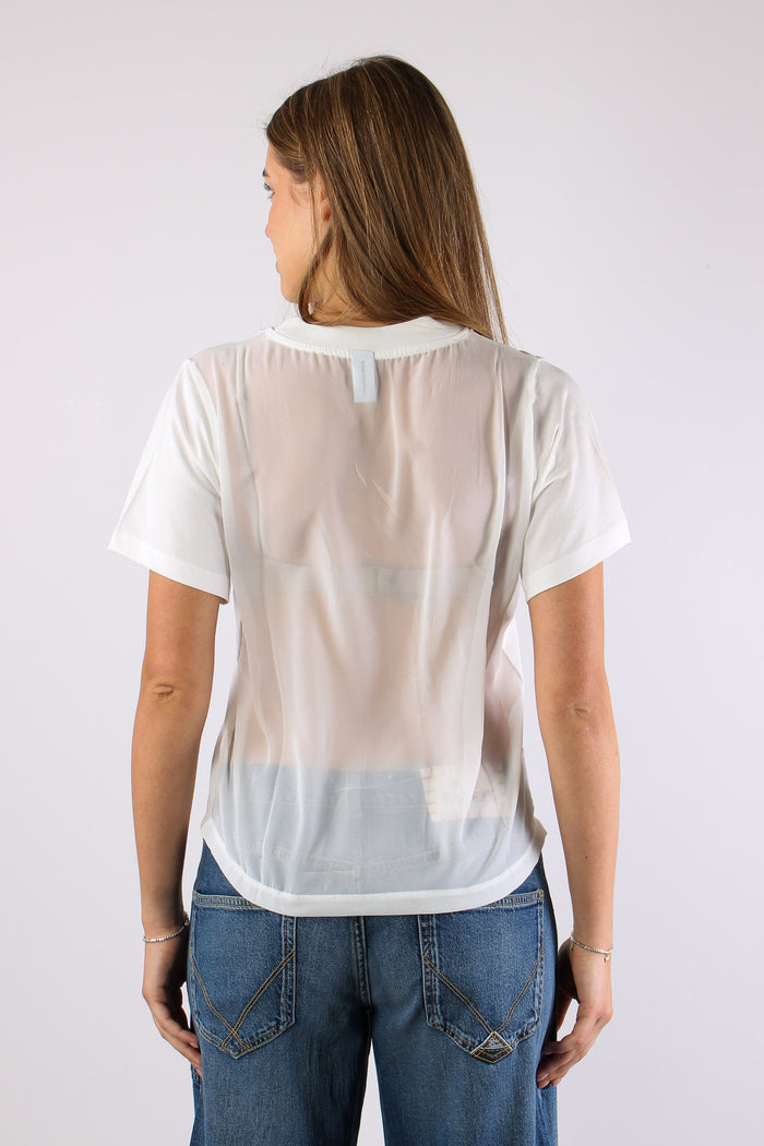 T-shirt Ricamo Organza Off White-3