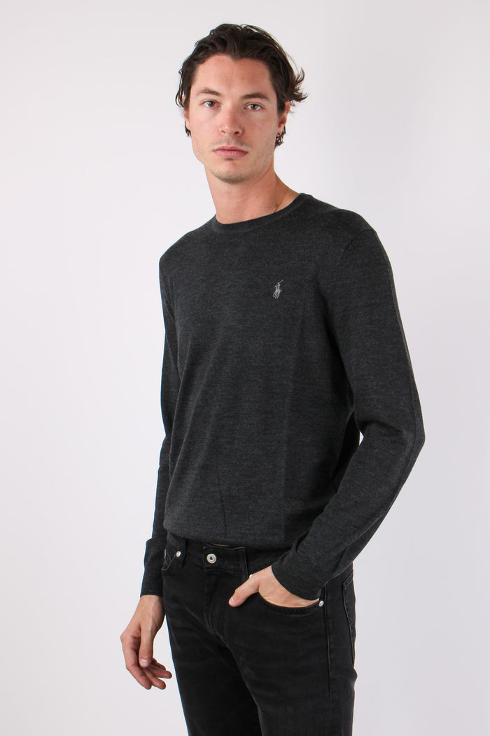 Maglia Girocollo Lana Merinos Dark Granite-6