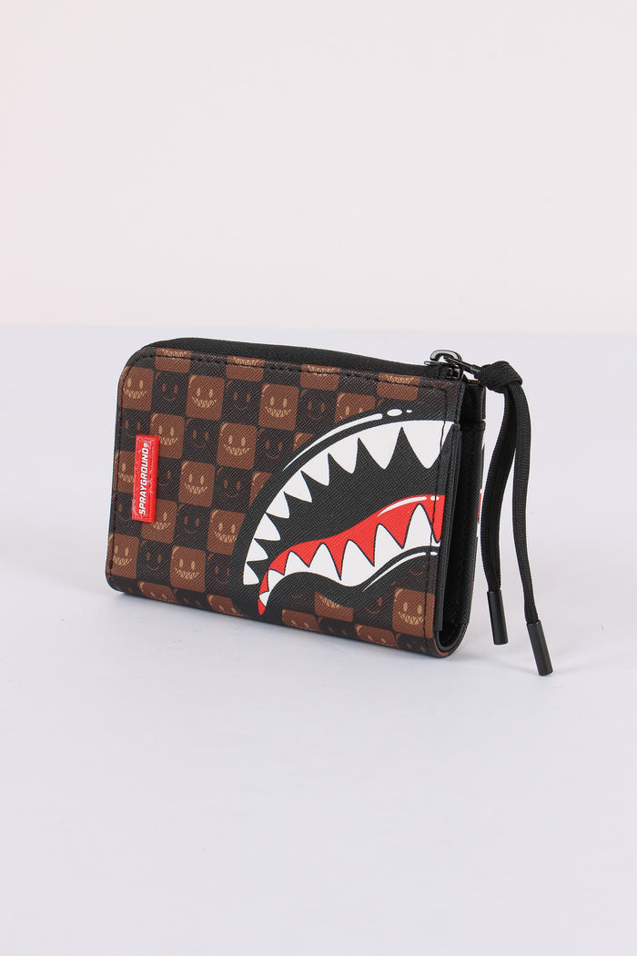 Wallet Shark In Paris Check Marrone-2