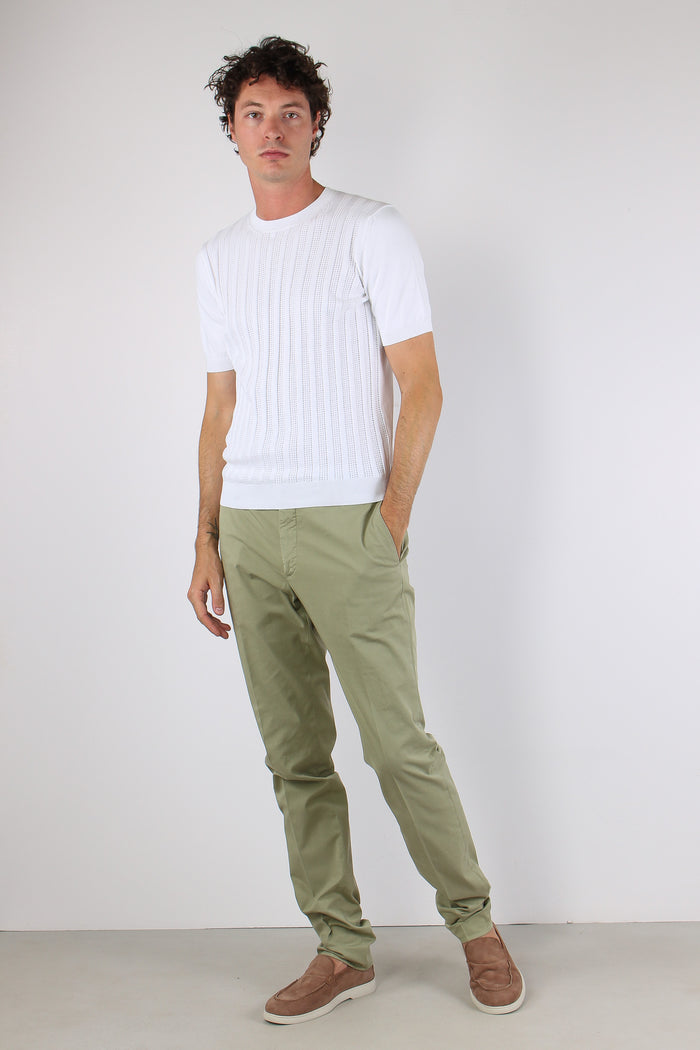 Maglia Girocollo M/m Tarforata Bianco
