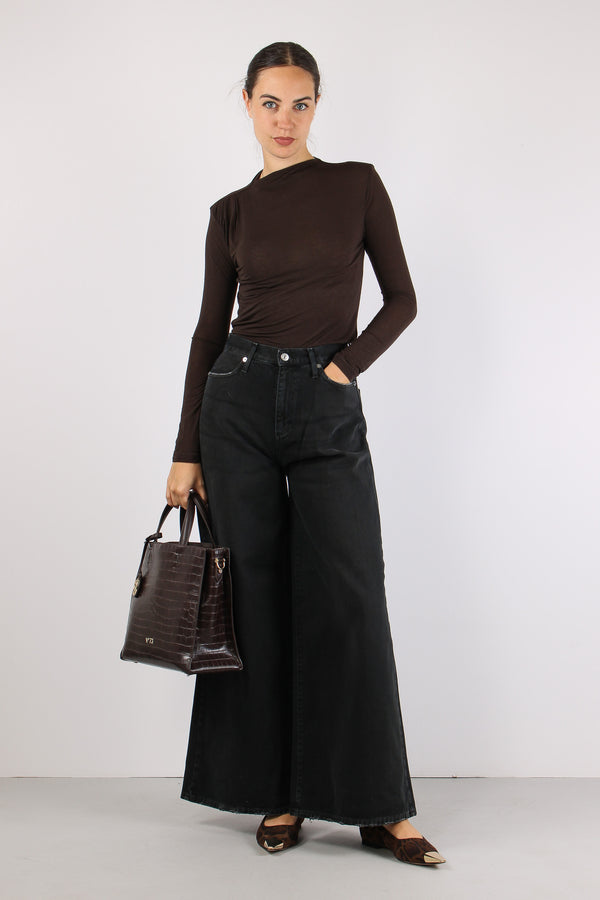 Denim Bull Wide Leg Denim Black