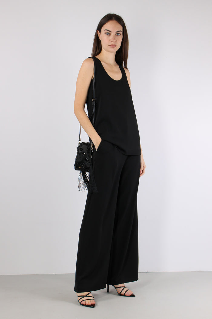 Top Viscosa Scollo Tondo Nero-5