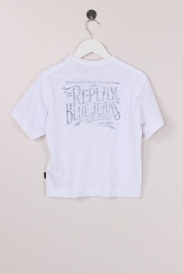 T-shirt Cotone Garzato Bianco-2