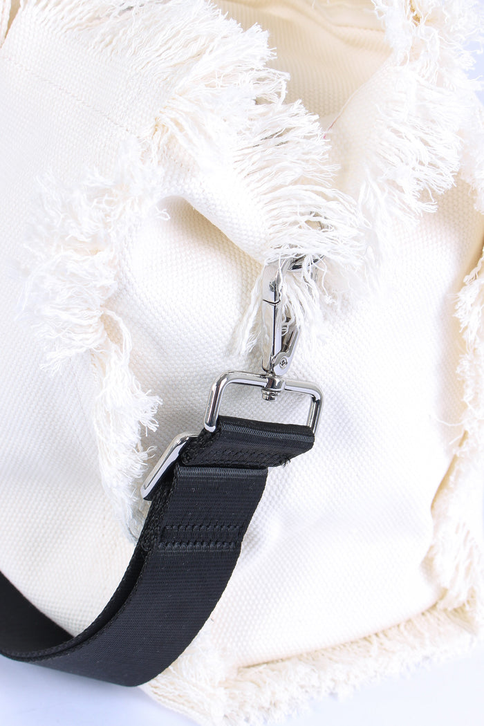 Shopping Media Frange Canvas Bianco-7