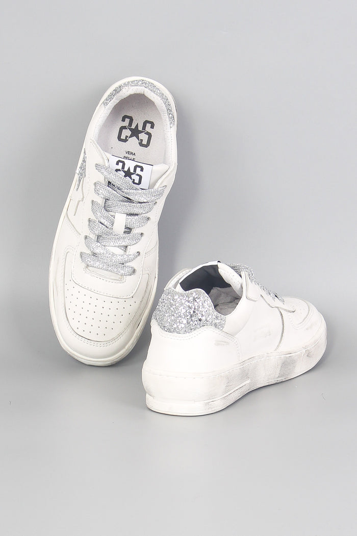 Sneaker Padel Star Glitter Bianco/argento-4