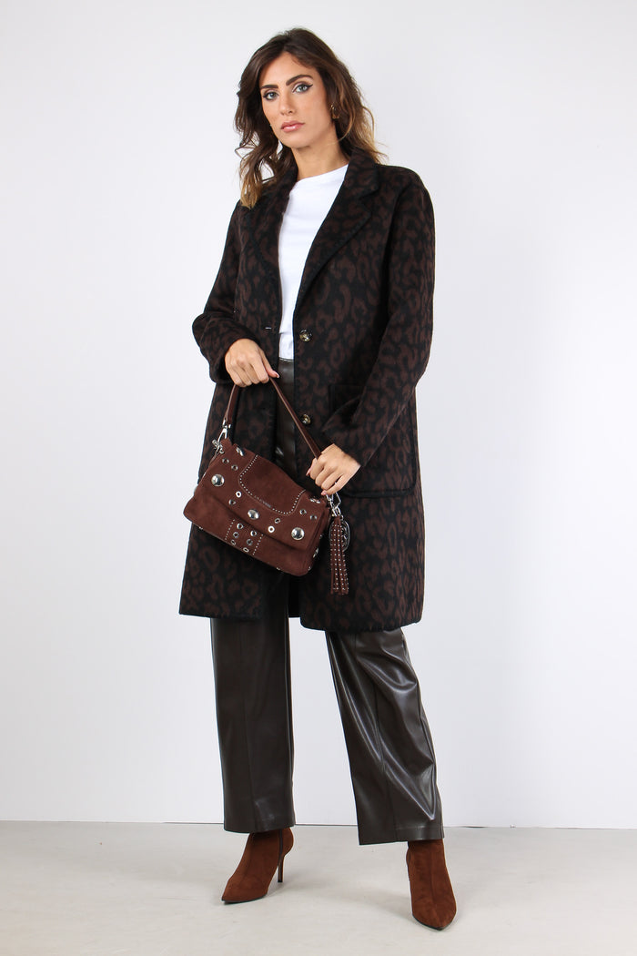 Cappotto Monopetto Over Leopard-5