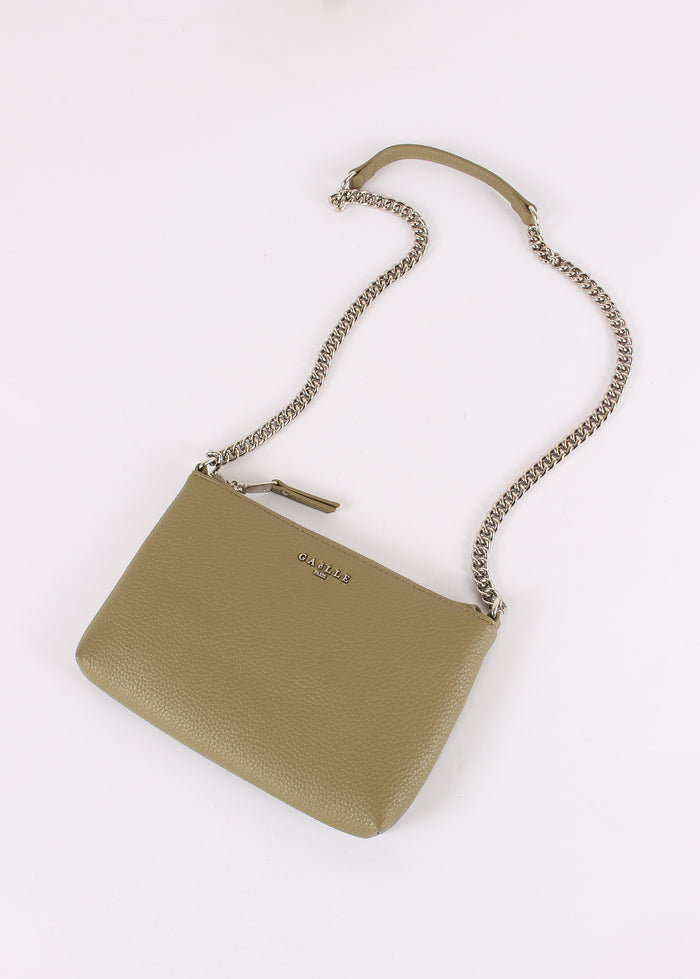 Mini Pochette Tracolla Bottalata Verde Bosco-3