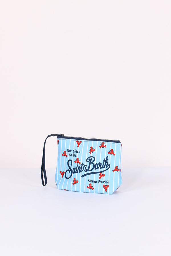 Aline Pochette Righe Azzurro/bianco-2