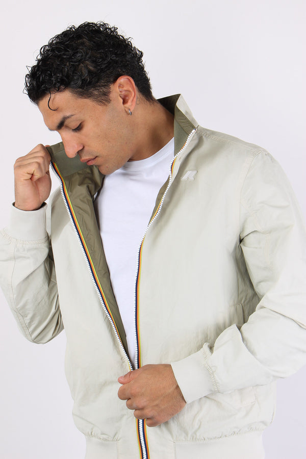 Giubbotto Reversibile Cotone Beige/green-2