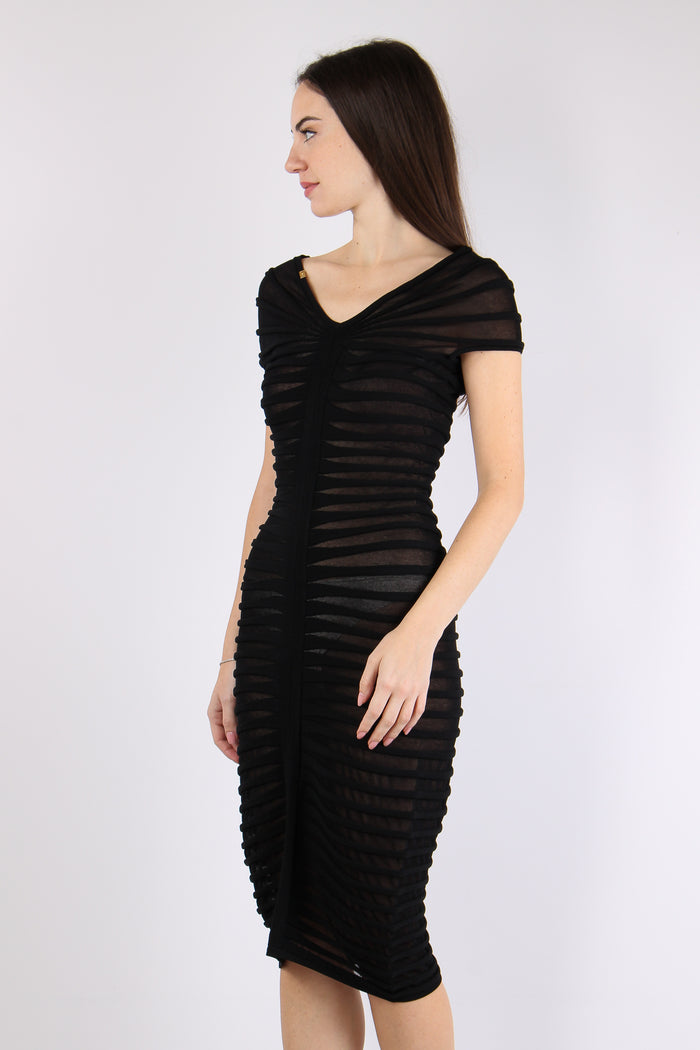 Tubino Maglia Lavorato Nero-3