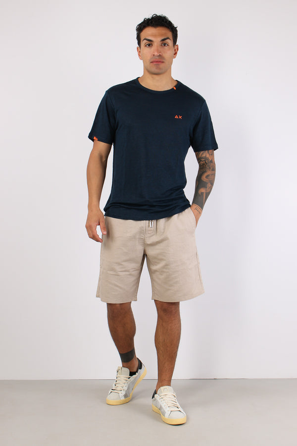 T-shirt Basica Lino Navy Blue-2