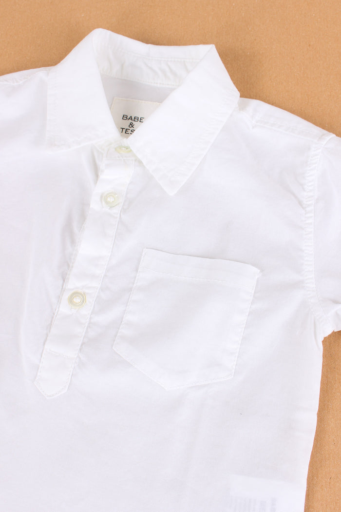 Camicia Cotone 4 Bottoni Bianco-4