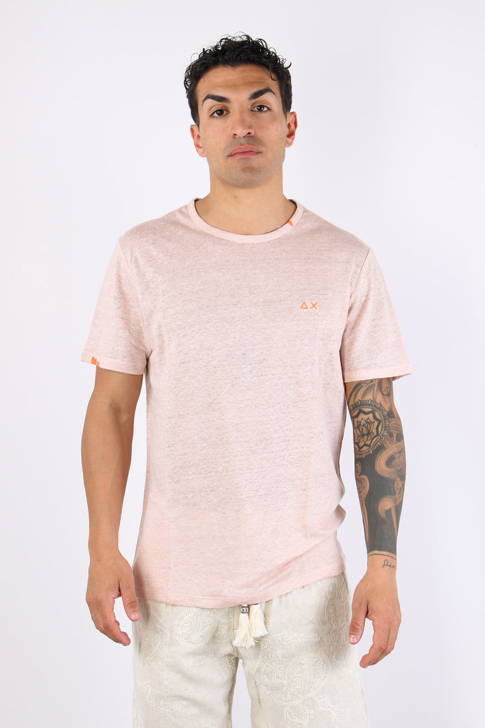 T-shirt Basica Lino Porcellana