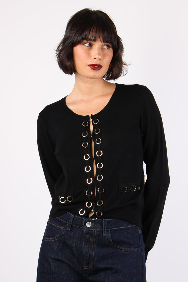 Asia Cardigan Anelli Black-2