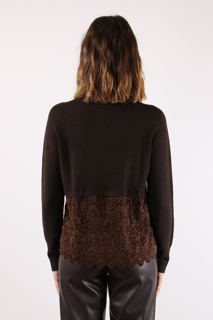 Maglia Viscosa Inserto Pizzo Moro-4