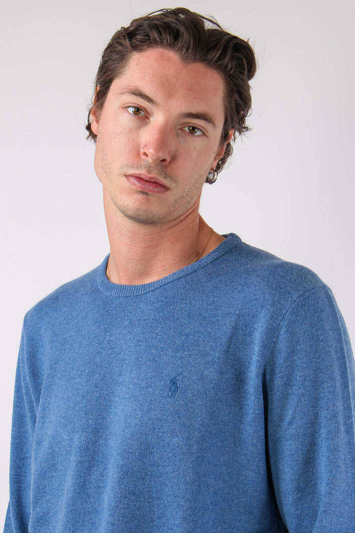 Maglia Girocollo Lambswool Hunter Navy-8