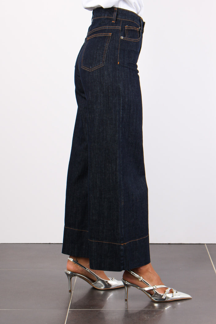 Jeans Crop Orlo Alto Denim Scuro-7