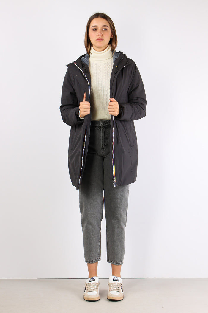 Giubbotto Lungo Marmotta Black Blue-4