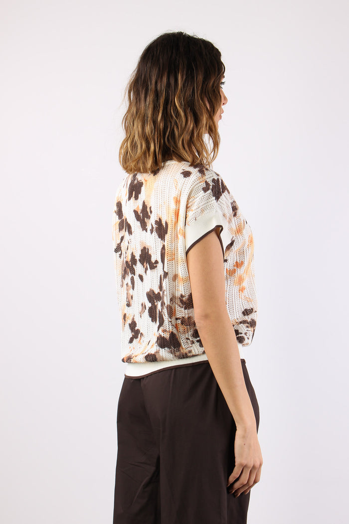 Blusa Traforata  Fantasia Brown Shades-6