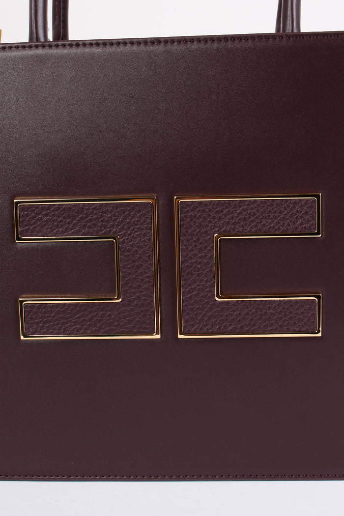 Shopping Rigida Grande Logo Merlot-7