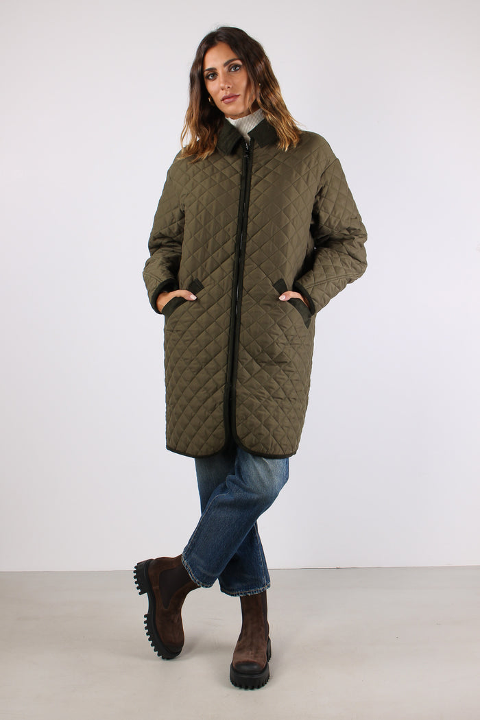 Margareth Parka Trapuntato Militare-7