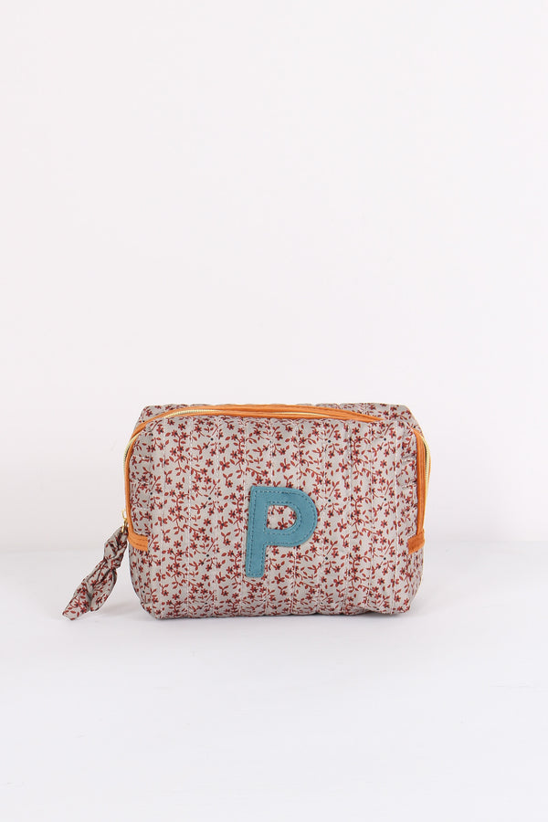 Pochette Patch Lettera P Fango/arancio