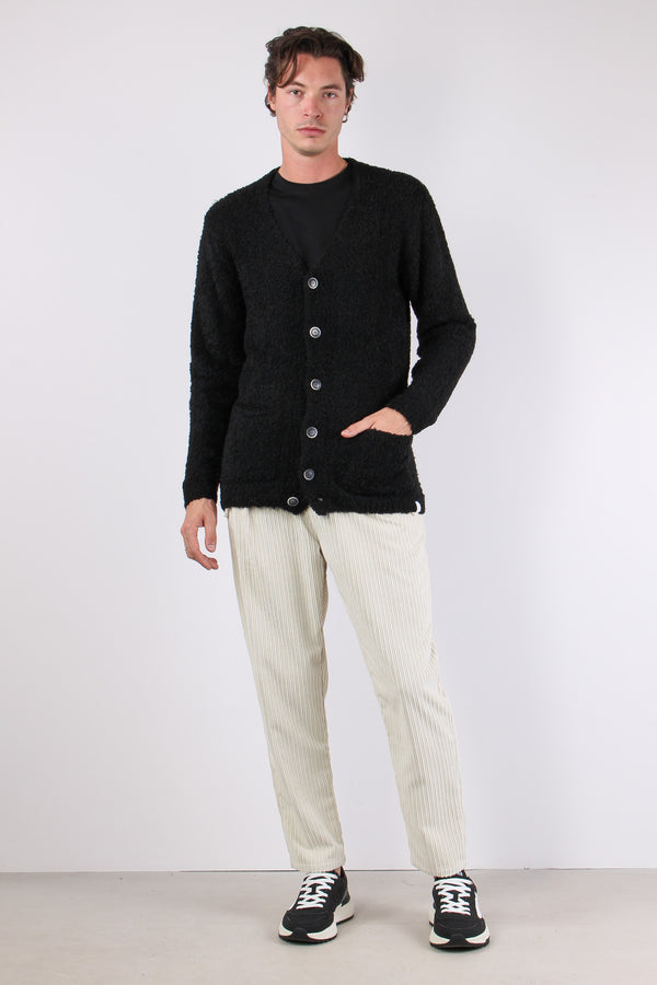 Cardigan Over Bottoni Nero