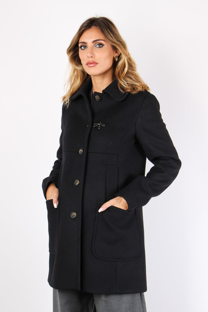 Cappotto Misto Cashmere Nero-6