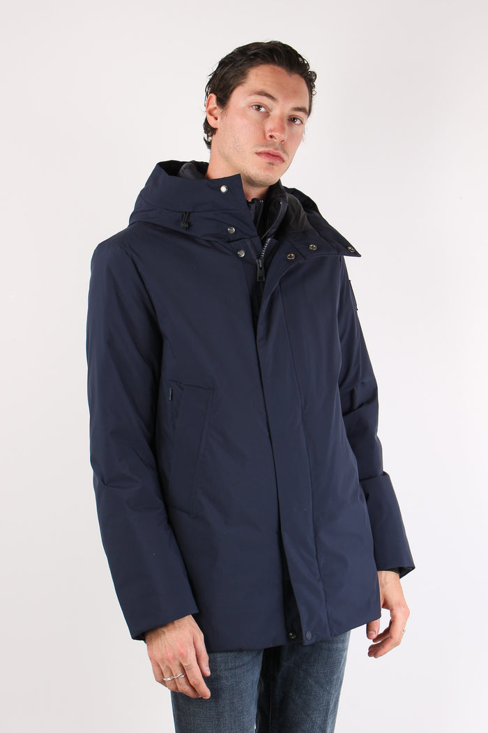 Giubbotto Nylon Liscio Midnight Blue-9