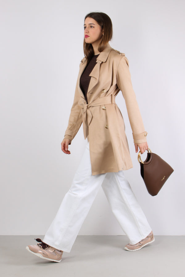 Trench Cintura Tessuto Diagonale Oat-2
