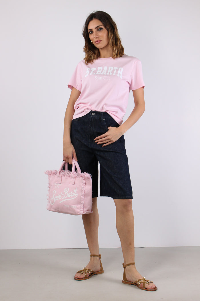 T-shirt Scritta Rosa