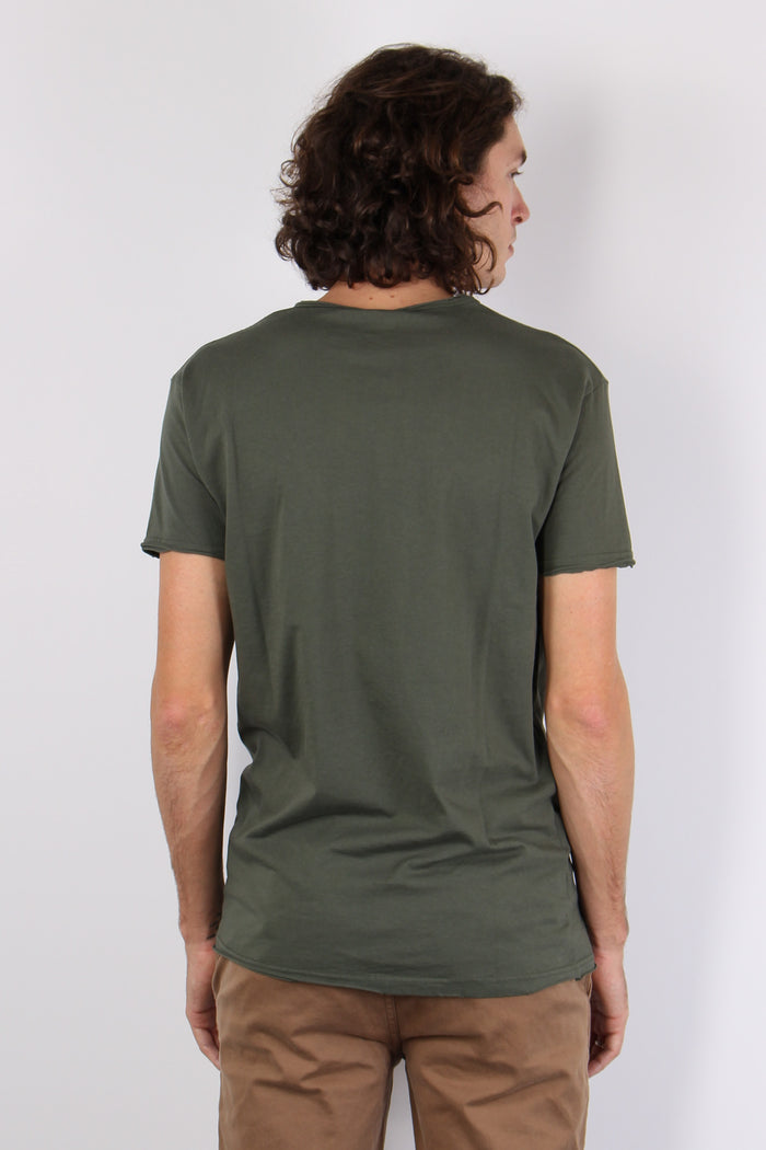 T-shirt Manica Corta Cotone Militare-3